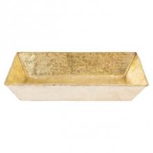 Premier Copper Products TFVREC20PB - 20'' Rectangle Vessel Terra Firma Brass Sink in Polished Brass