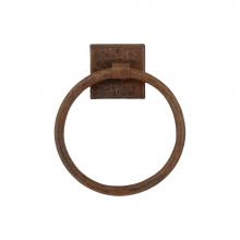 Premier Copper Products TR10DB - 10'' Hand Hammered Copper Full Size Bath Towel Ring