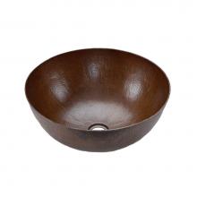 Premier Copper Products VR13BDB - 13'' Small Round Vessel Hammered Copper Sink