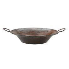 Premier Copper Products VR16MPDB - 16'' Round Miners Pan Vessel Hammered Copper Sink