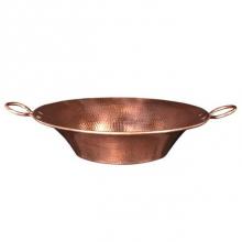 Premier Copper Products VR16MPPC - 16'' Round Miners Pan Vessel Hammered Copper Sink in Polished Copper