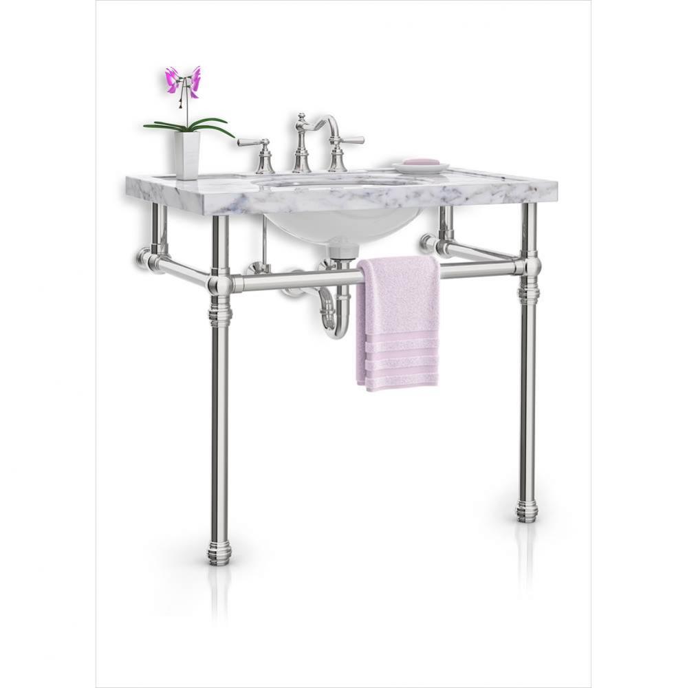 Decorative Collar Vanity Console - 2 Leg Configuration