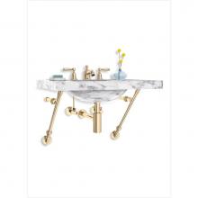 Palmer Industries WMAC - Apex Wall Mount Vanity Console - 2 Bracket Configuration, With Collars