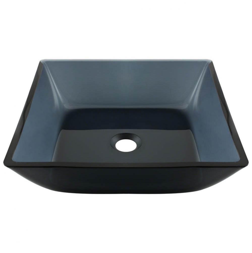 Square Black Glass Vessel Bathroom