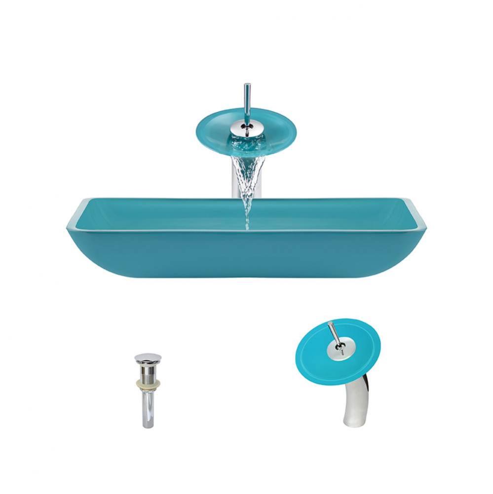 P046 Turquoise-C Bathroom Waterfall Faucet