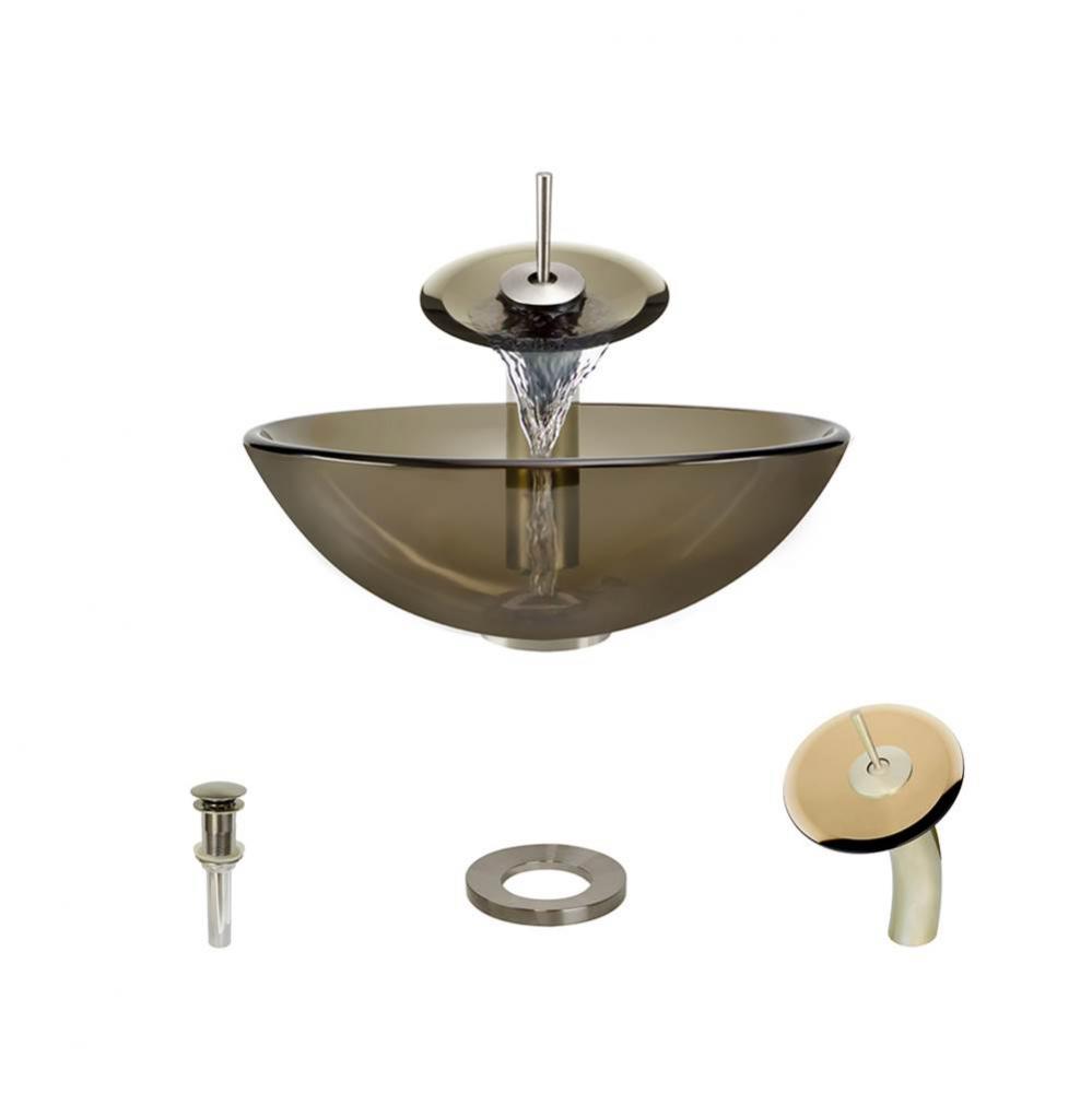 P106 Taupe-BN Bathroom Waterfall Faucet