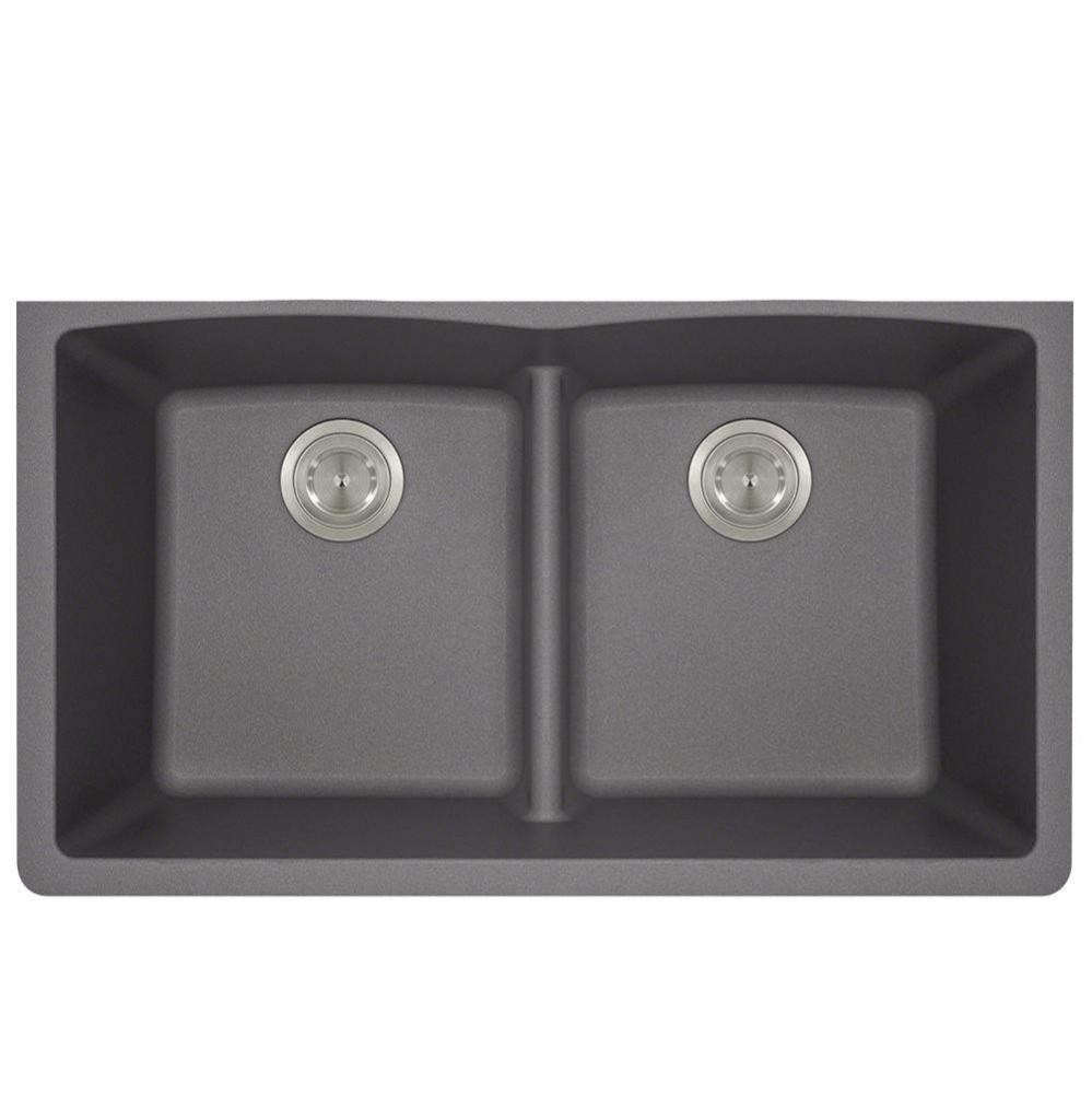 Double Equal Bowl Low-Divide Undermount AstraGranite