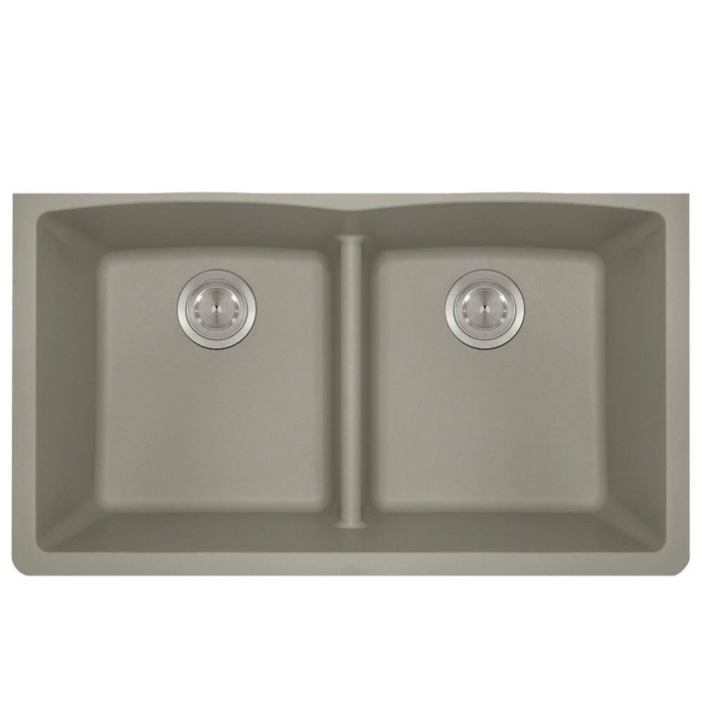 Double Equal Bowl Low-Divide Undermount AstraGranite