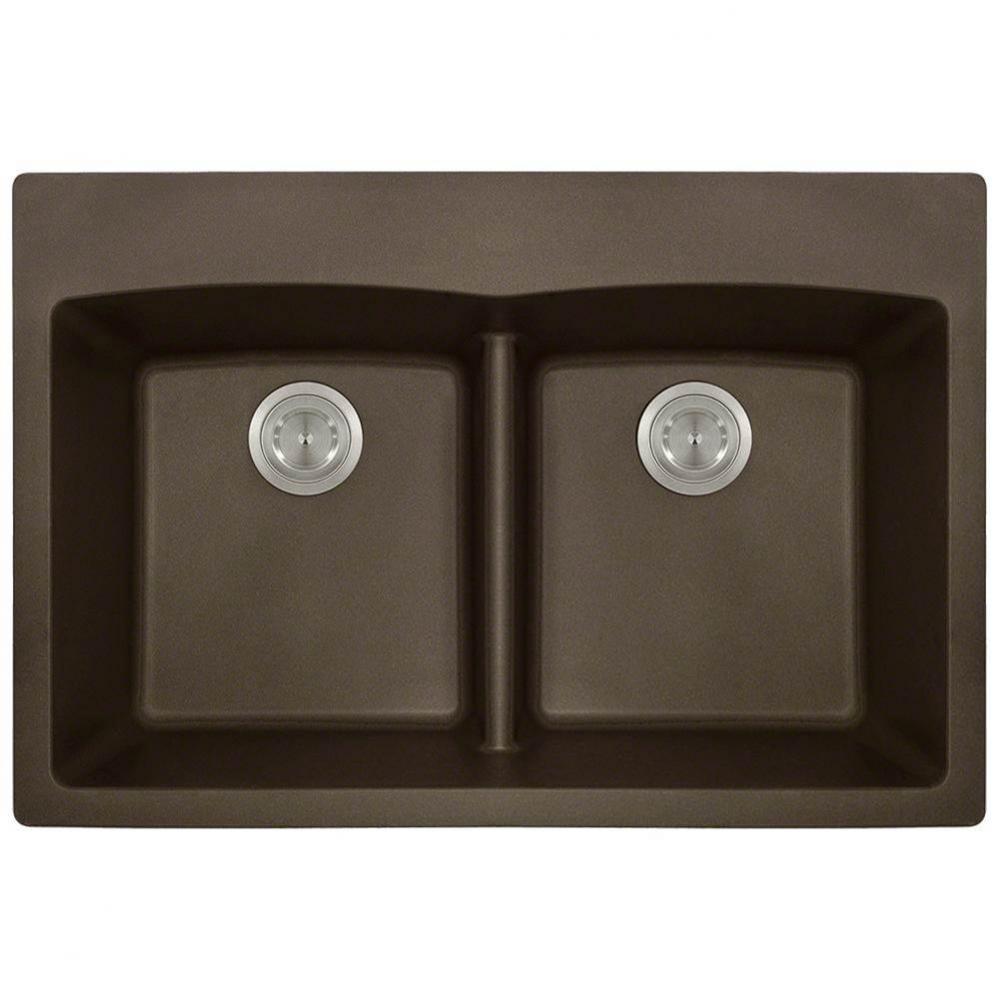 Double Equal Bowl Low-Divide Topmount AstraGranite