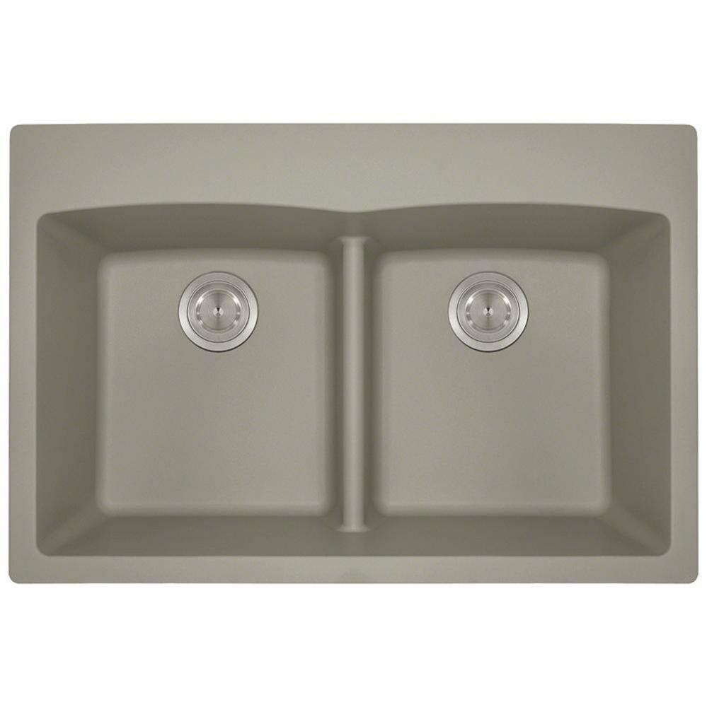 Double Equal Bowl Low-Divide Topmount AstraGranite