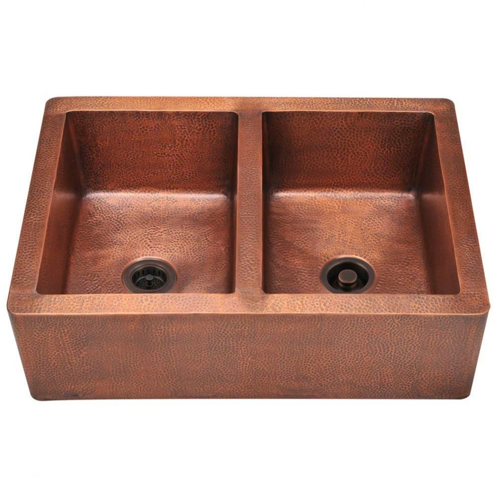 Equal Double Bowl Copper Apron