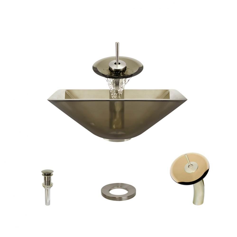 P306 Taupe-BN Bathroom Waterfall Faucet