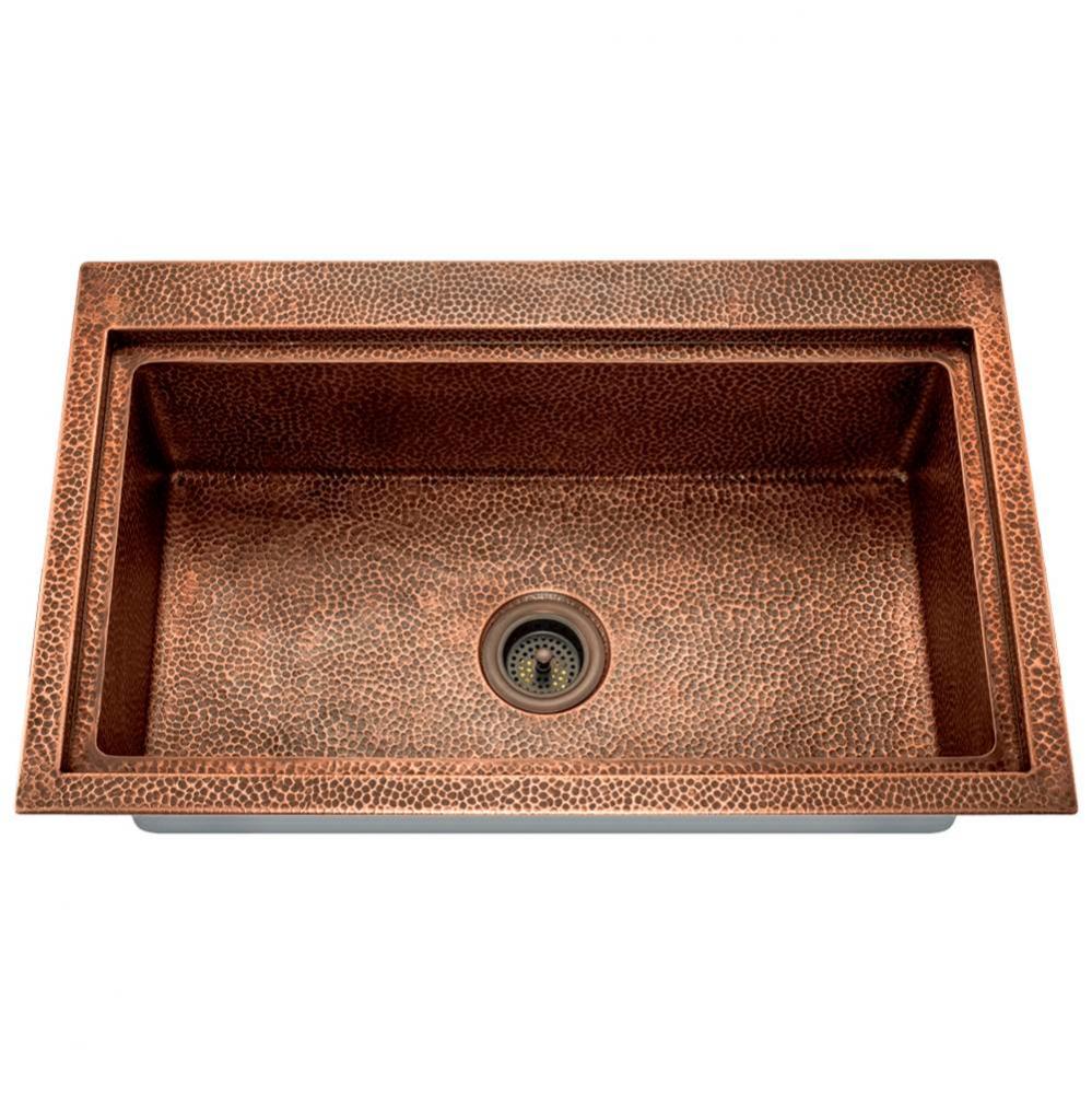 Single Bowl Dual-Mount Copper