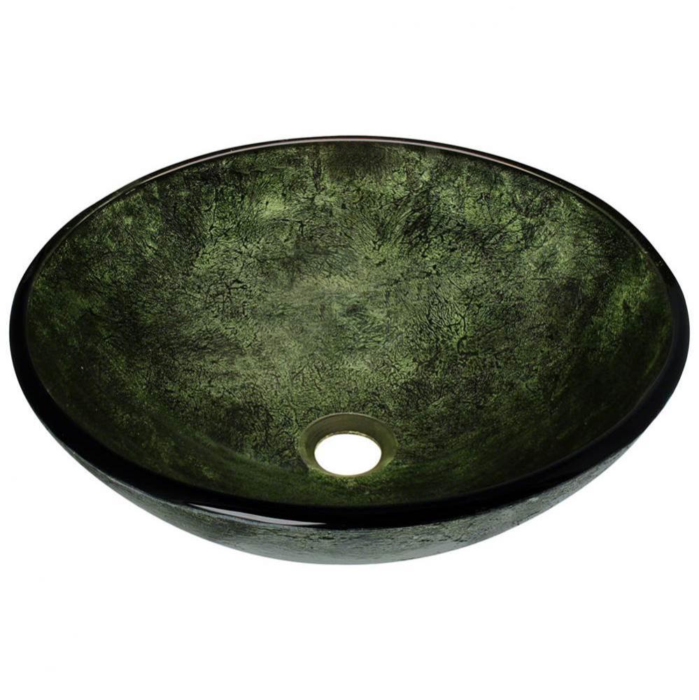 Forest Green Glass Vessel Bathroom