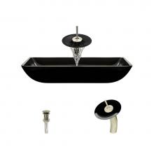 Polaris Sinks P046 BL-BN - P046 Black-BN Bathroom Waterfall Faucet