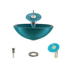 Polaris Sinks P106 TQ-BN - P106 Turquoise-BN Bathroom Waterfall Faucet