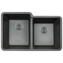 Polaris Sinks P108BL - Double Offset Bowl AstraGranite