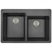 Polaris Sinks P108TBL - Double Offset Bowl Topmount AstraGranite