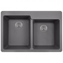 Polaris Sinks P108TS - Double Offset Bowl Topmount AstraGranite