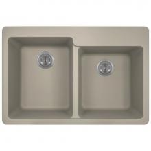 Polaris Sinks P108TST - Double Offset Bowl Topmount AstraGranite