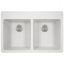 Polaris Sinks P208TW - Double Equal Bowl Topmount AstraGranite