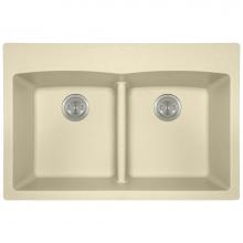 Polaris Sinks P218TBE - Double Equal Bowl Low-Divide Topmount AstraGranite