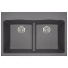 Polaris Sinks P218TS - Double Equal Bowl Low-Divide Topmount AstraGranite