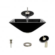 Polaris Sinks P306 BL-BN - P306 Black-BN Bathroom Waterfall Faucet