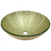 Polaris Sinks P326 - Gold Foil Glass Vessel Bathroom