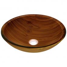 Polaris Sinks P826 - Wood Grain Glass Vessel Bathroom