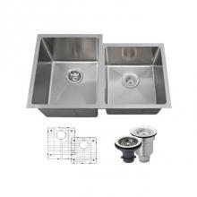 Polaris Sinks PL0213-ENS - The Polaris PL0213 18 Gauge Kitchen