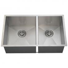 Polaris Sinks POL2233 - Double Rectangular Stainless Steel