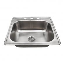 Polaris Sinks PT8301US - Single Bowl Topmount Stainless Steel