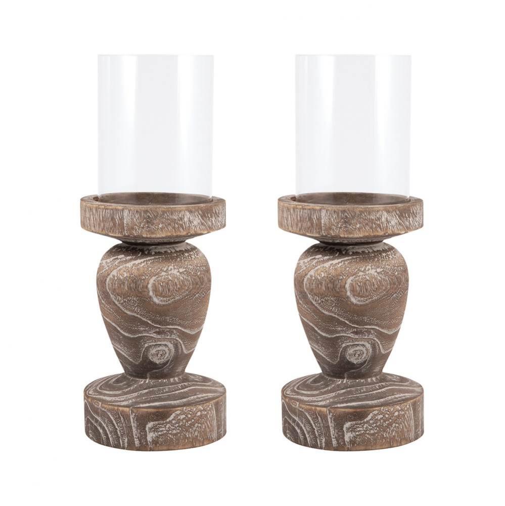 Timberline Set of 2 Pillar Holders