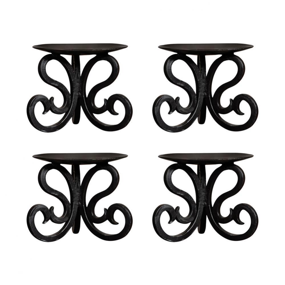 Paisley Set of 4 Pillar Holders