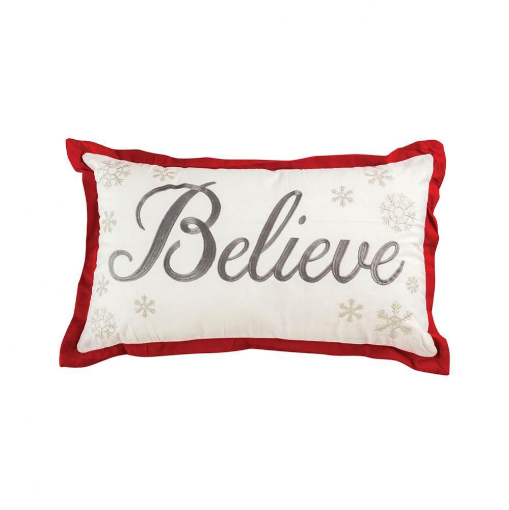 Believe 16x26 Lumbar Pillow - COVER