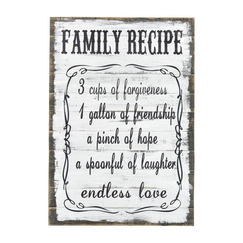 Family Recipe Wall