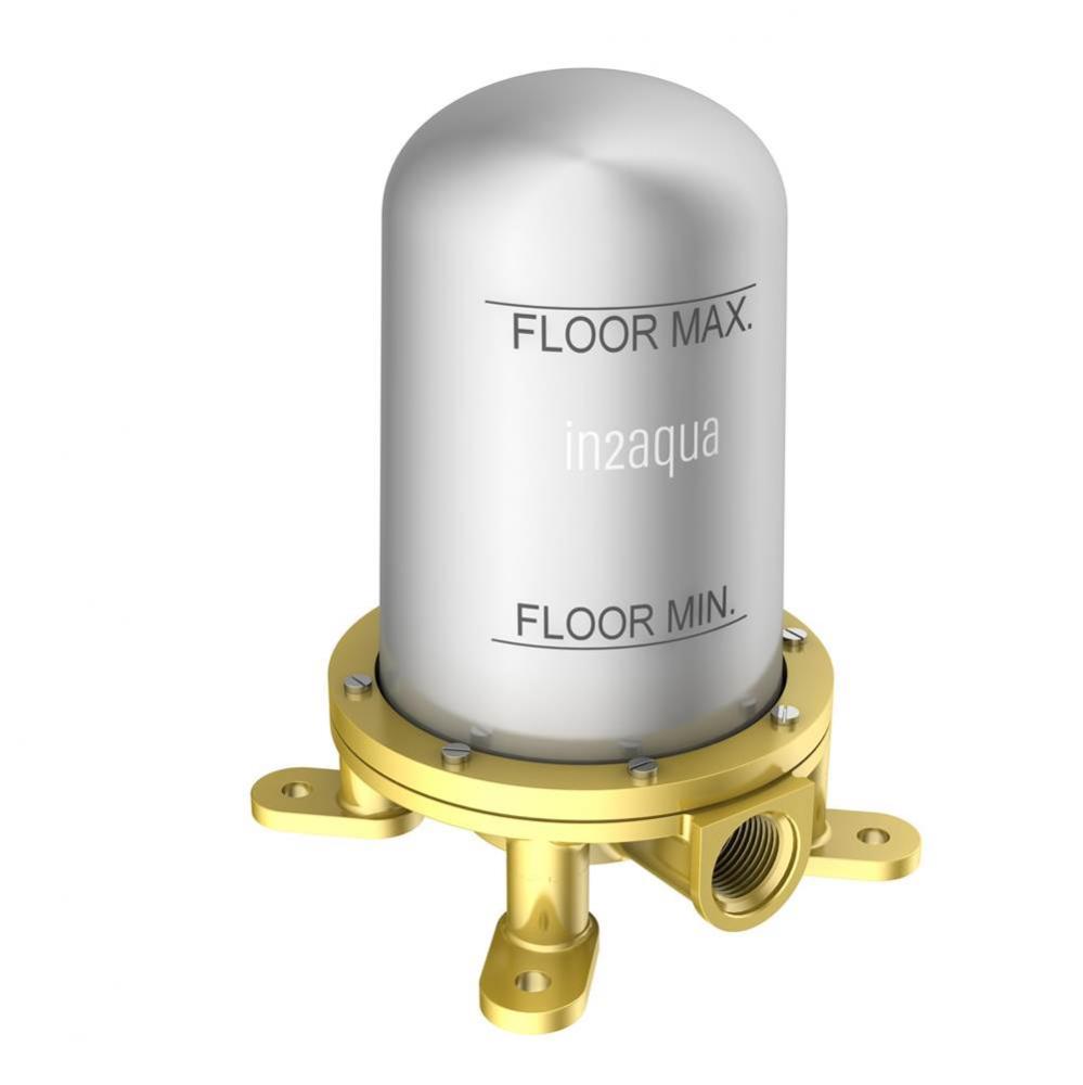 Free Standing Tub Filler Rough-In Valve, With In2Itiv Adjustable Floor Mounting