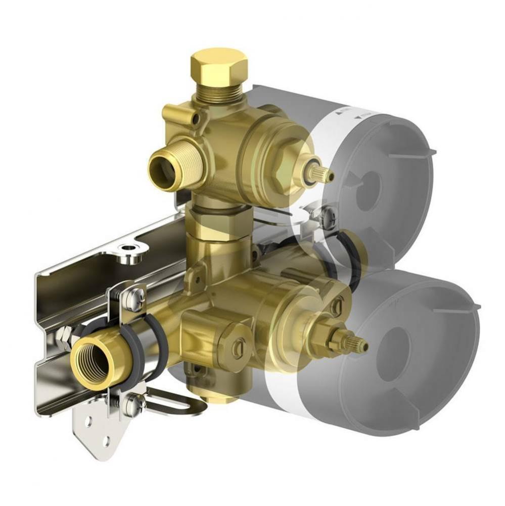Thermostatic 2-way valve rough-in (CALGreen compliant, no combo), with in2itiv rough-in mounting s