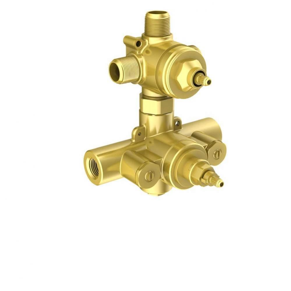 Thermostatic 3-way/combo valve rough-in, without in2itiv rough-in mounting system