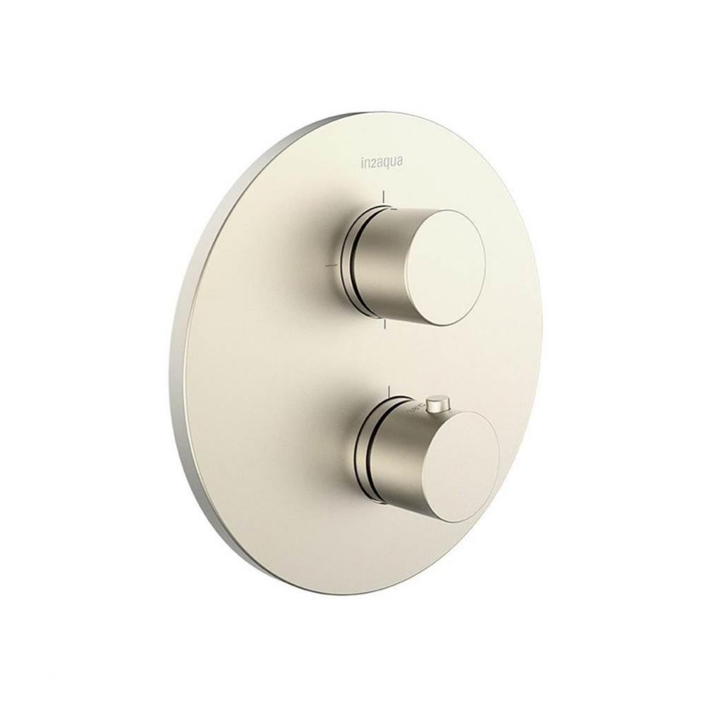 Urban Thermostatic Valve Trim Kit With Volume Control And Manual Diverter, Brushed Nickel