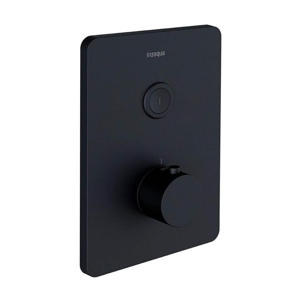 Urban X Thermostatic Valve Trim Kit With 1 Push-Button, Matte Black