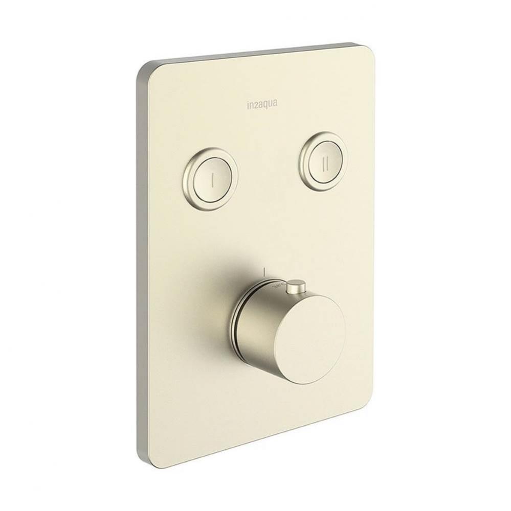 Urban X Thermostatic Valve Trim Kit With 2 Push-Button, Brushed Nickel