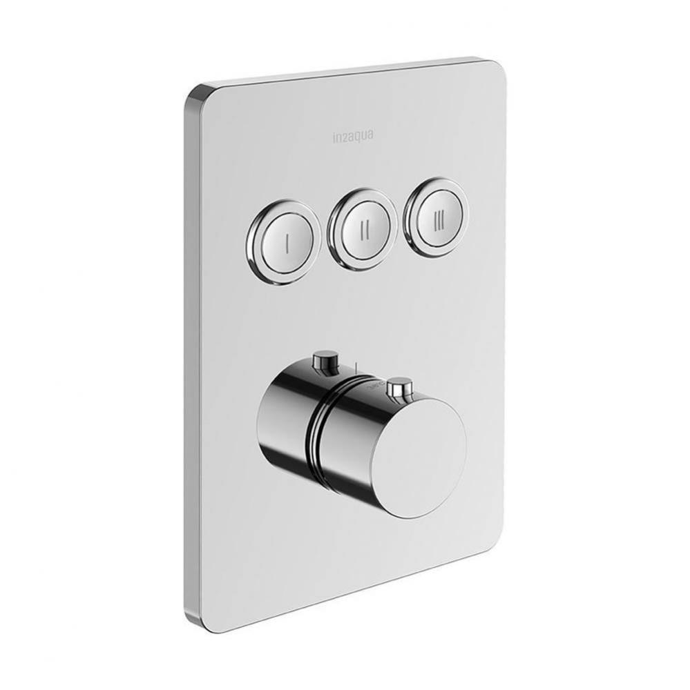 Urban X Thermostatic Valve Trim Kit With 3 Push-Button, Chrome