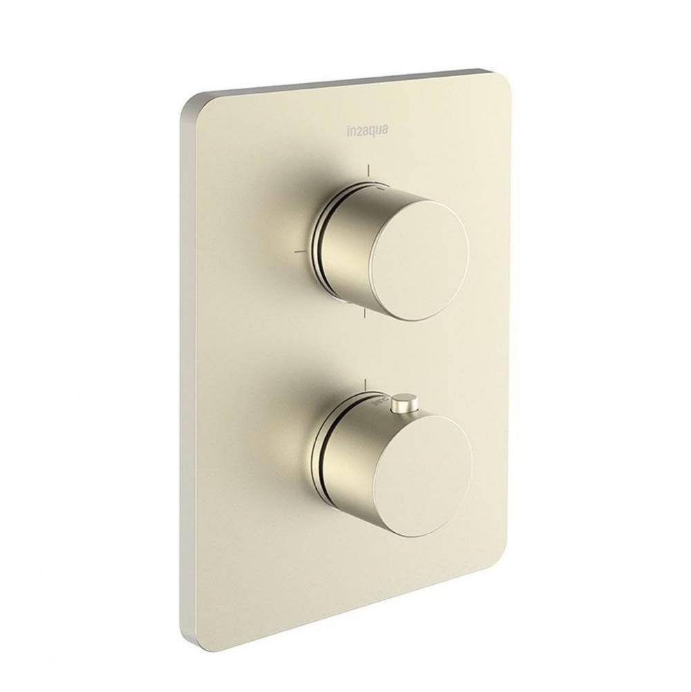 Urban X Thermostatic Valve Trim Kit With Volume Control And Manual Diverter, Brushed Nickel