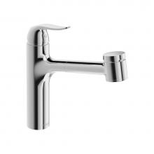 In2aqua 6002 1 00 2 - Style Single-Lever Kitchen Faucet With Swivel Spout; Pull-Out Spray, Chrome