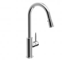 In2aqua 6007 1 00 2 - Classic Single-Lever Kitchen Faucet With Swivel Spout; Pull-Down Spray, Chrome
