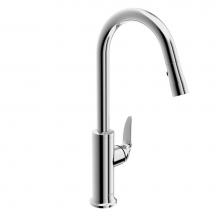 In2aqua 6009 1 00 2 - Style Single-Lever Kitchen Faucet With Swivel Spout And Pull-Down Spray, Chrome