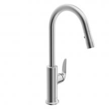 In2aqua 6009 1 80 2 - Style Single-Lever Kitchen Faucet With Swivel Spout And Pull-Down Spray, Stainless Steel Finish