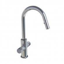 In2aqua 6023 1 00 2 - Edge Two-Knurl Handle Kitchen Faucet With Swivel Spout And Pull-Down Spray, Chrome